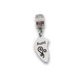 "Aunt" Half Heart Clip-on Charm