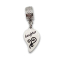"Daughter" Half Heart Clip-on Charm