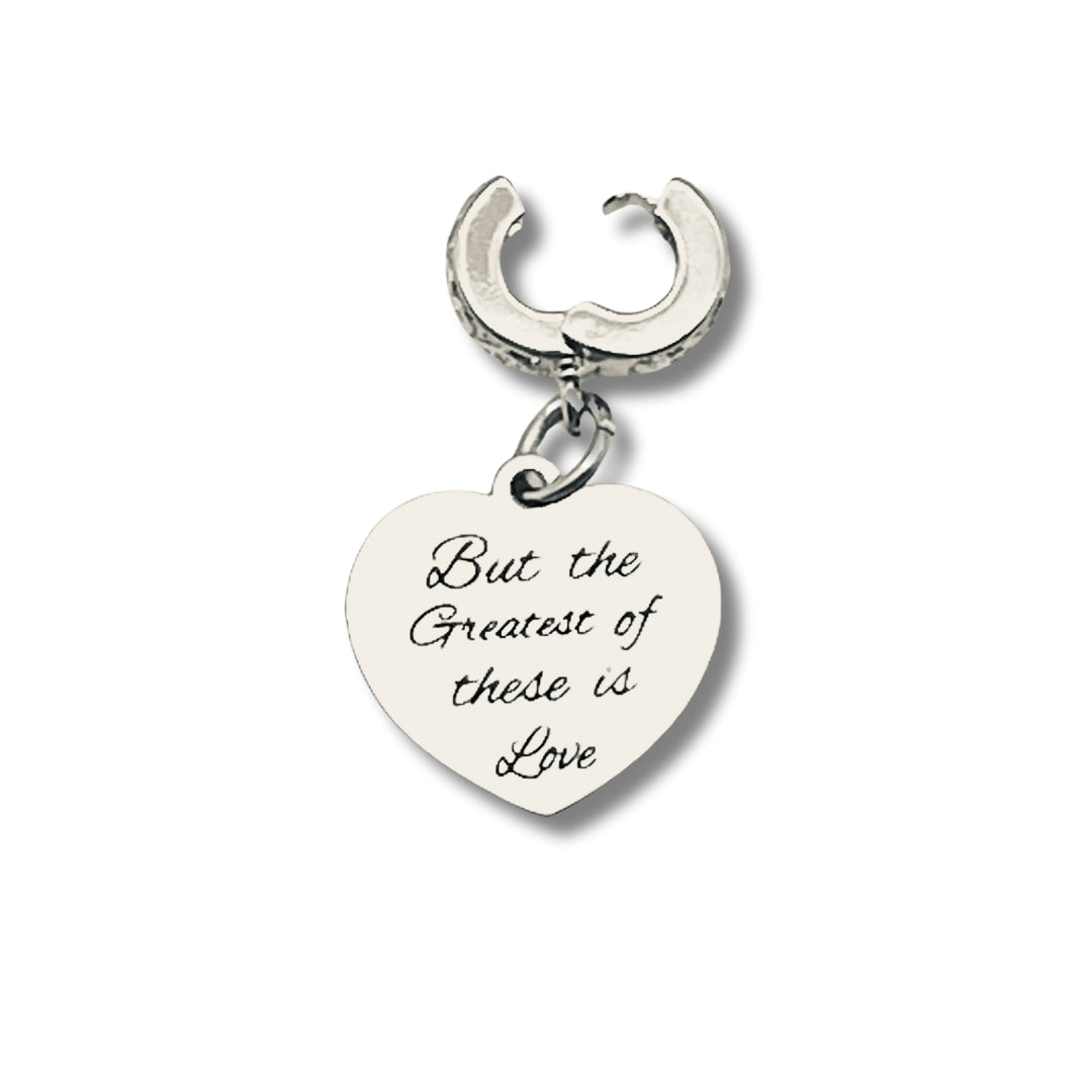 "Faith Hope Love" Clip-on charm