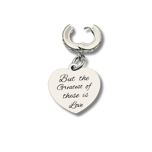 "Faith Hope Love" Clip-on charm