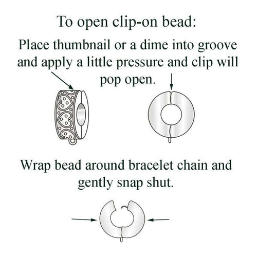 "Best " Half Heart Clip-on Charm