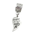 "Daughter-in-law" Half Heart Clip-on Charm