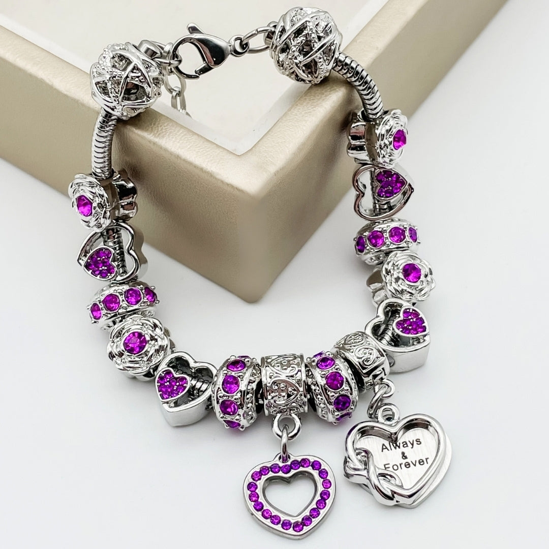 "Always & Forever" Heart Clip-on Charm