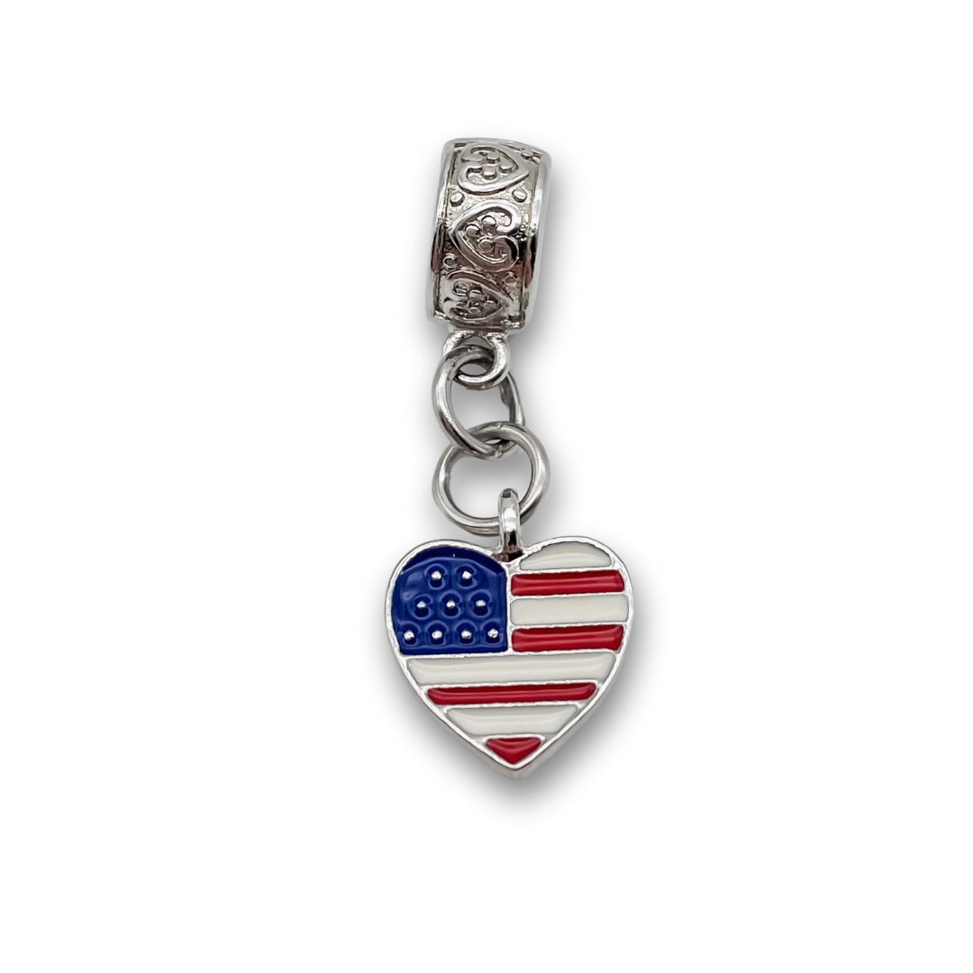 "American Flag" Clip-on charm