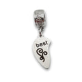 "Best " Half Heart Clip-on Charm