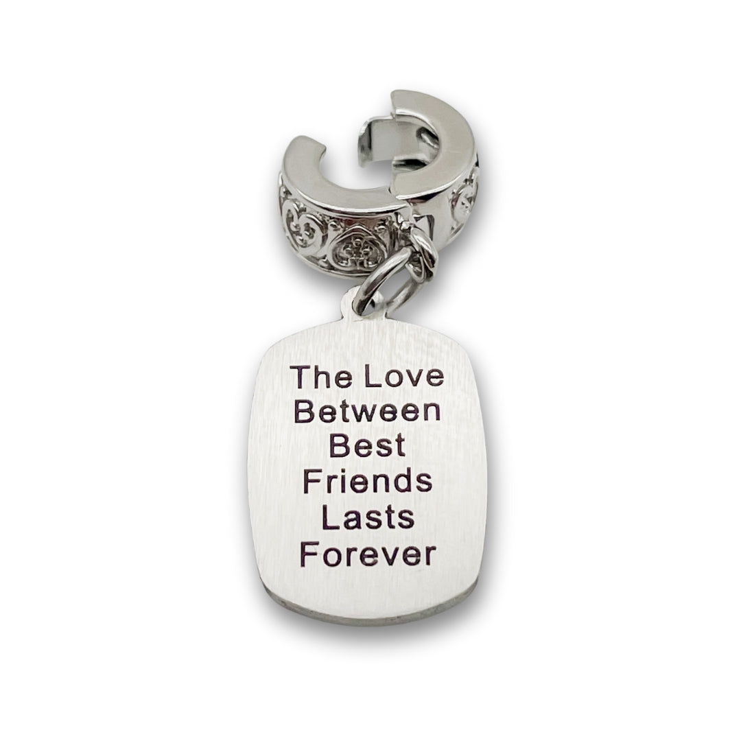 "Forever Best Friends" Quote Clip-on Charm
