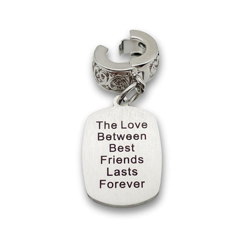 "Forever Best Friends" Quote Clip-on Charm