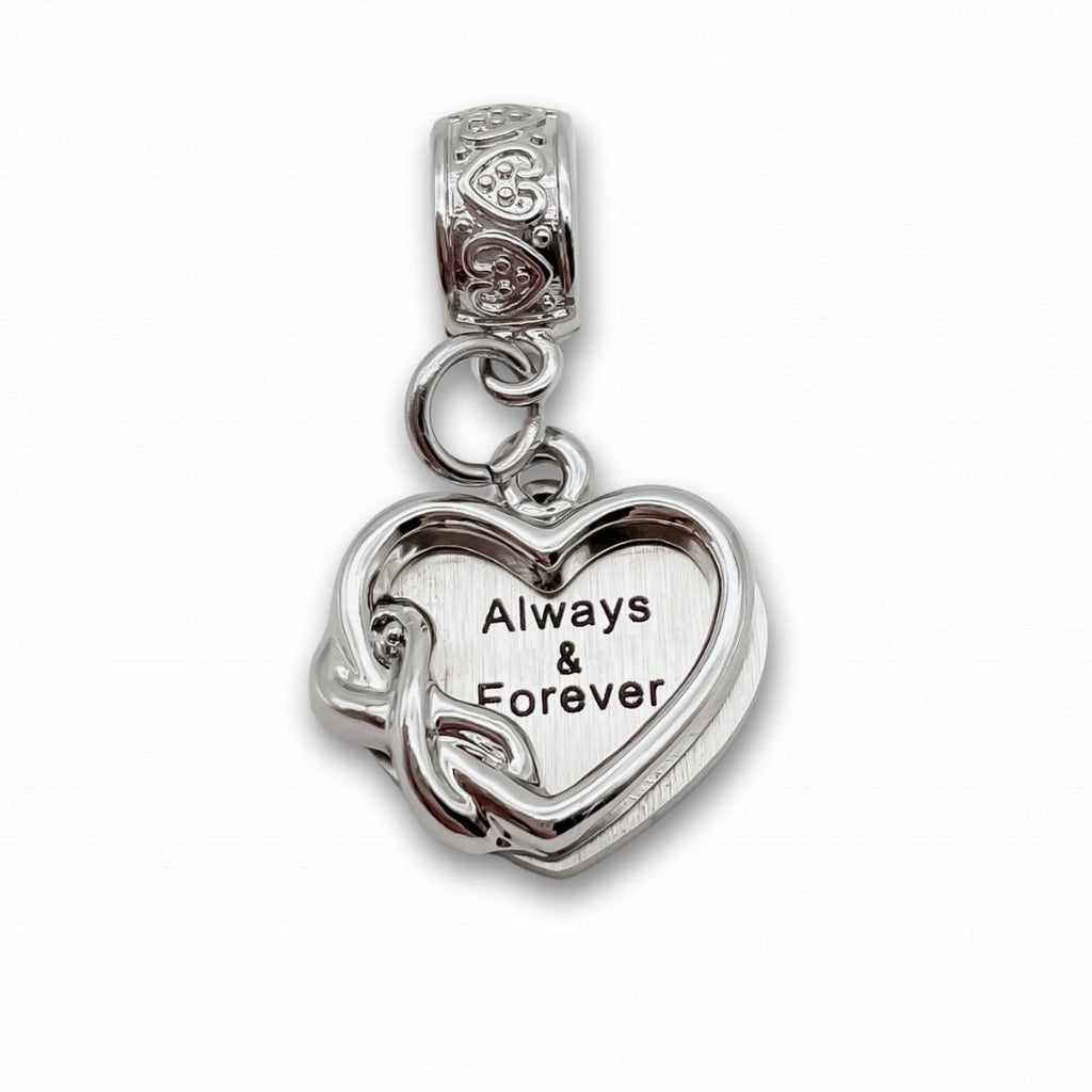 "Always & Forever" Heart Clip-on Charm