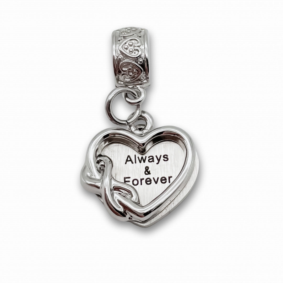 "Always & Forever" Heart Clip-on Charm